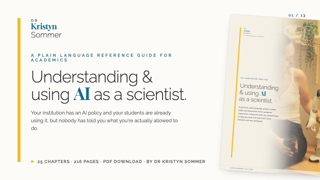 Cover of Understanding and Using AI as a Scientist by Dr Kristyn Sommer