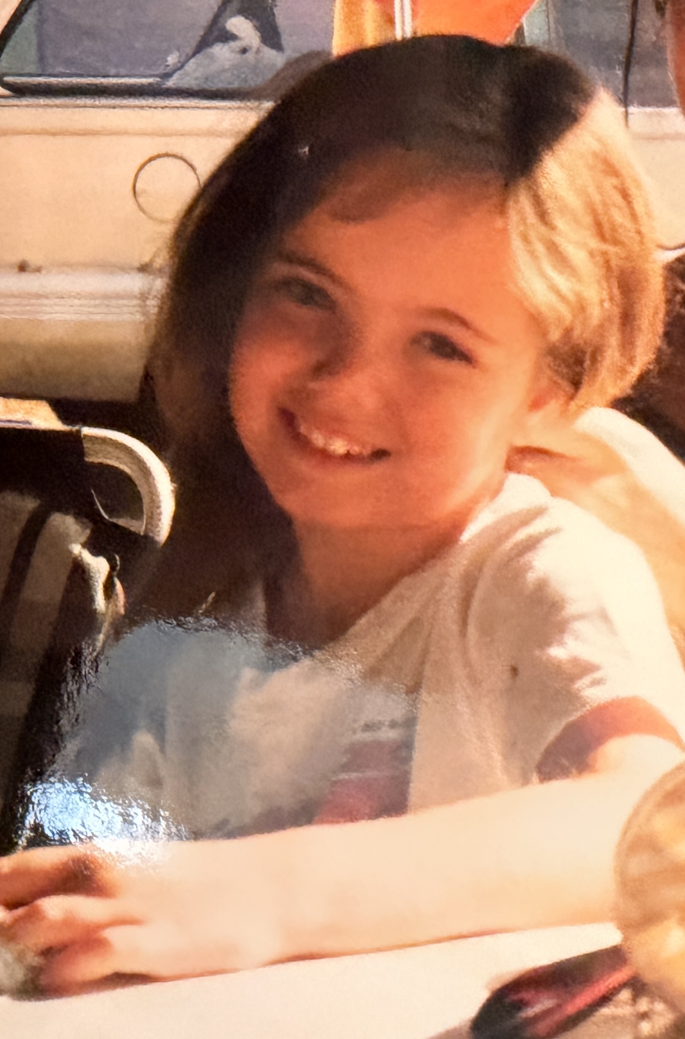 A young Kristyn — the original communicator at work.