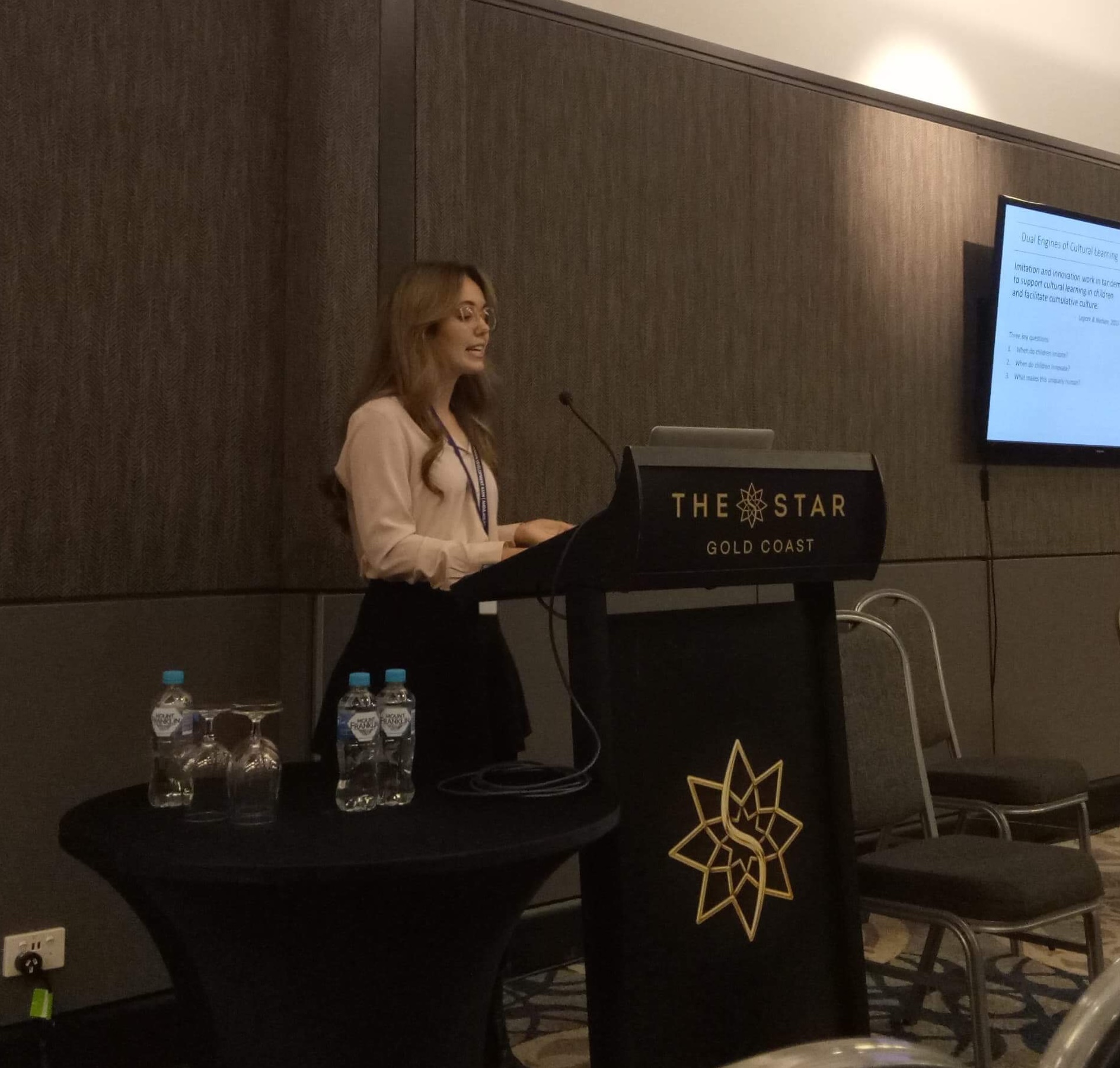 Dr Kristyn Sommer presenting to an audience
