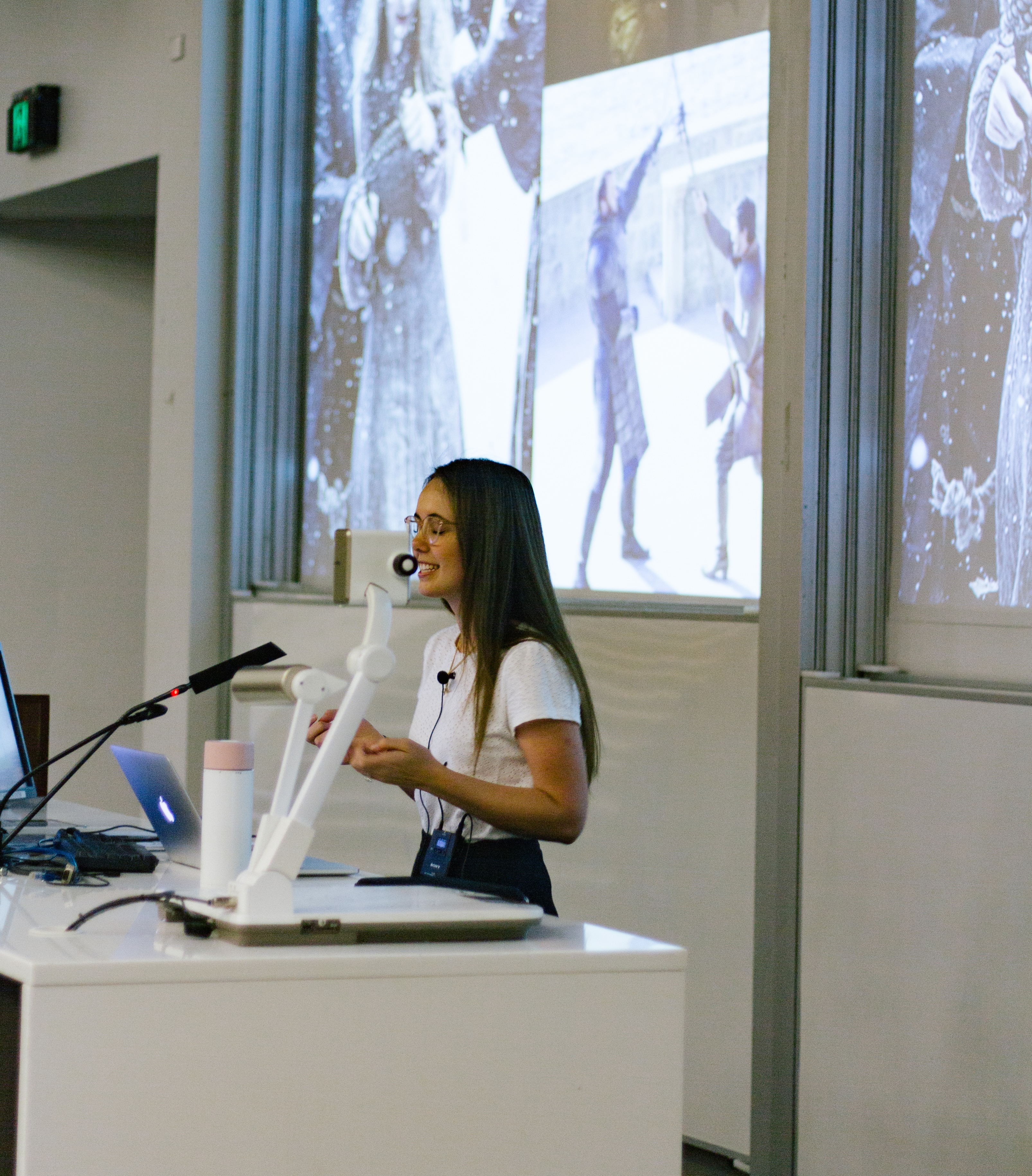 Dr Kristyn Sommer giving a keynote talk