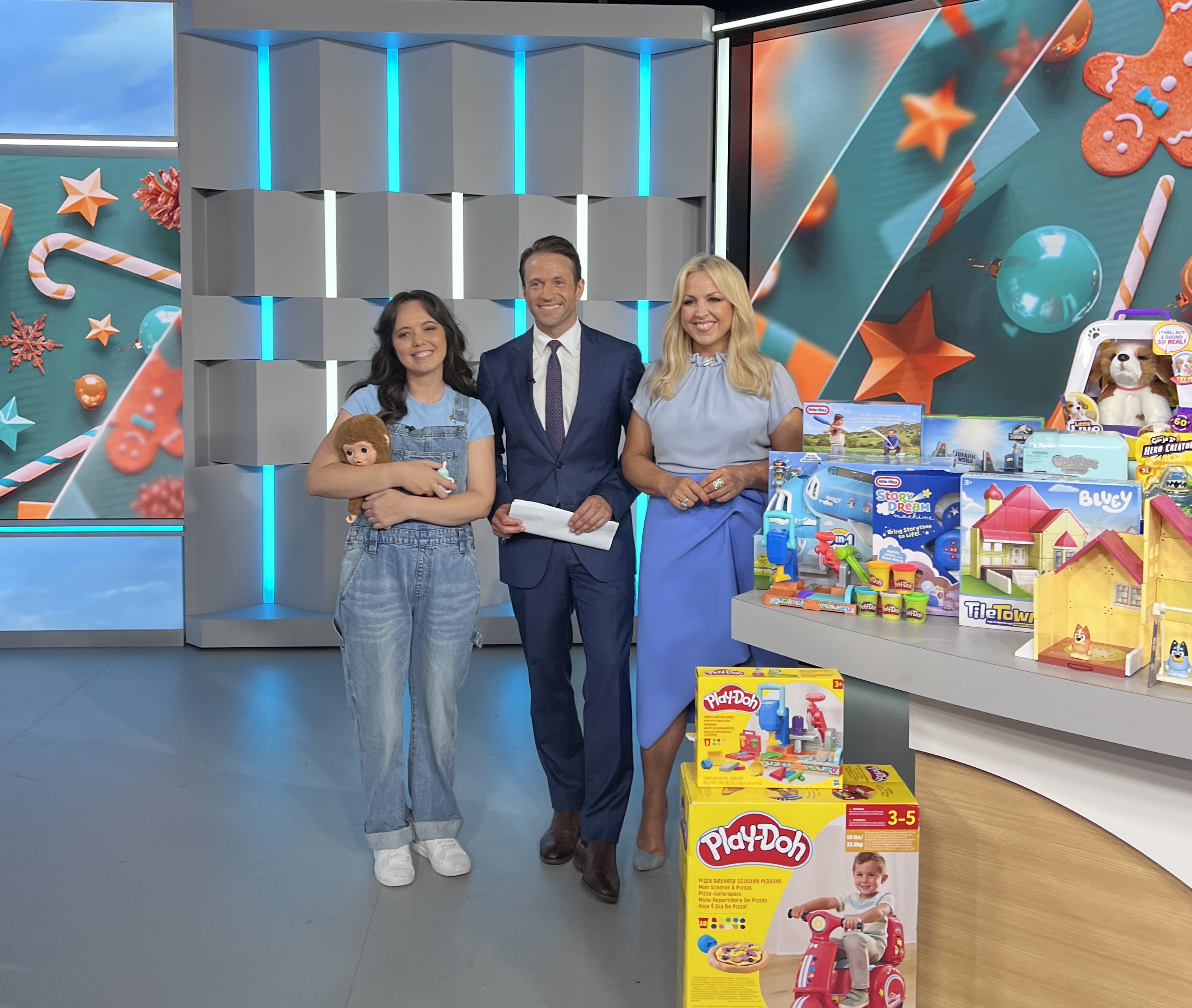 Dr Kristyn Sommer in a TV studio